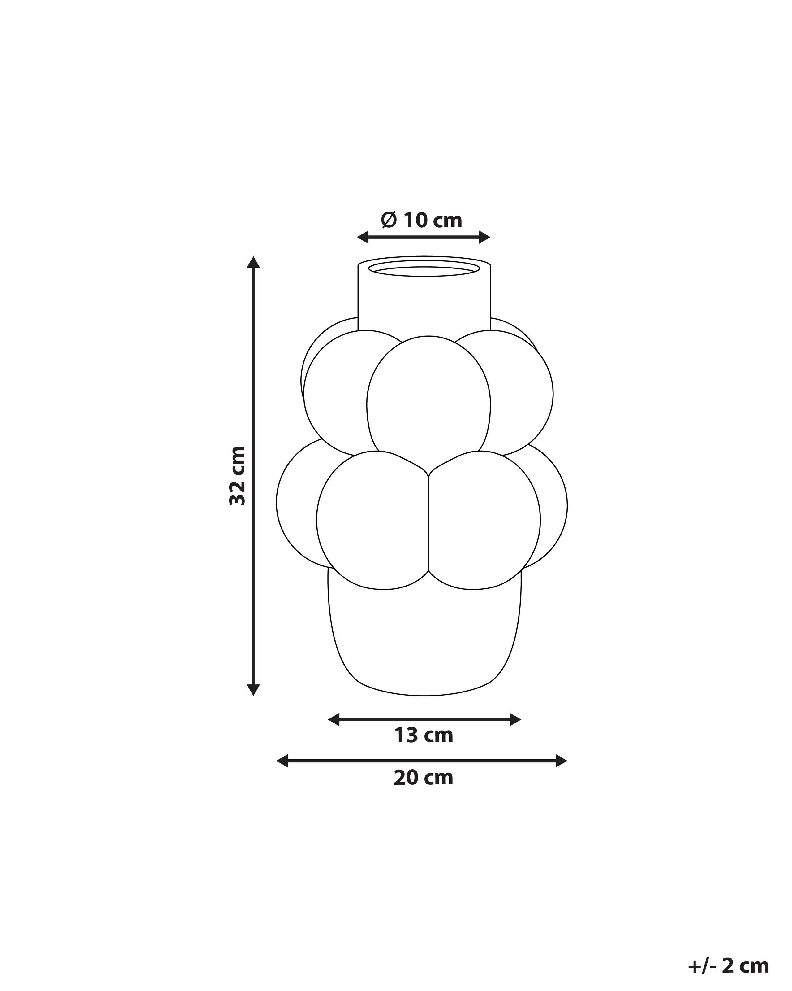 Beliani Vase à fleurs en Grès Moderne VIMBA  