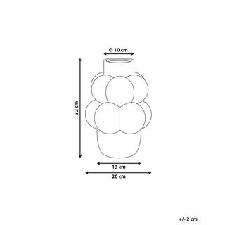 Beliani Vase à fleurs en Grès Moderne VIMBA  