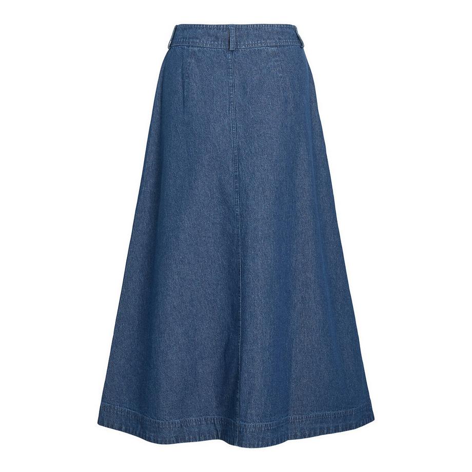 VILA Langer Jeansrock mit Knöpfen  
