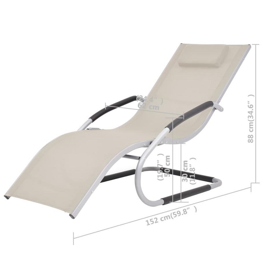 VidaXL Chaise longue métal  