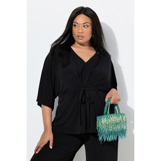 Ulla Popken Maglia a kimono Cintura Scollo a V Maniche 3/4  