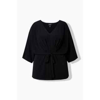 Ulla Popken Maglia a kimono Cintura Scollo a V Maniche 3/4  
