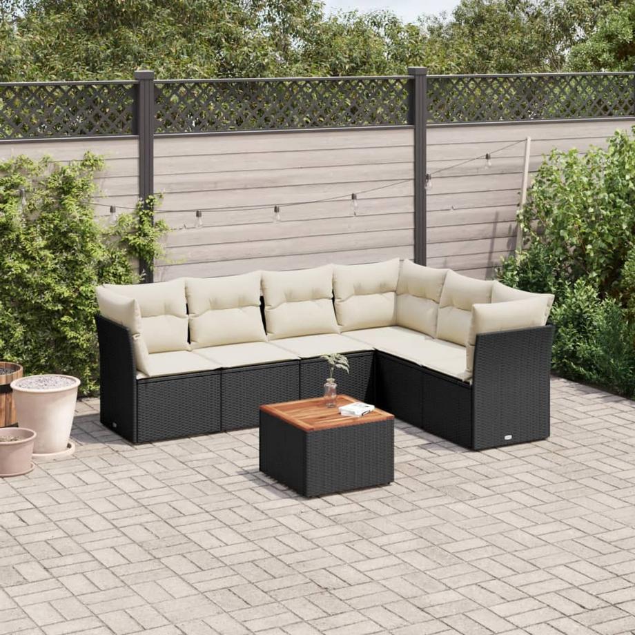 VidaXL set divano da giardino Polirattan  