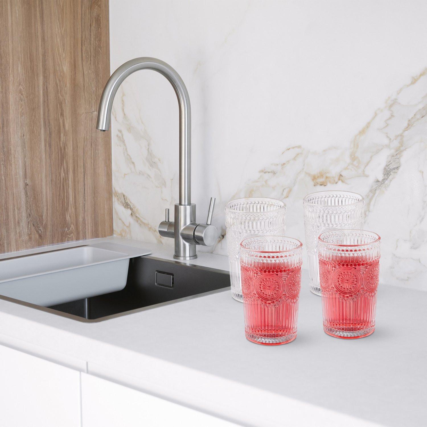 Northio Trinkgläser Vintage 40 cl 4er Set  