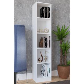 VCM Holz Aufbewahrung Stand Regal Bücherregal Deko Bücher Standregal Dilos L 5-fach  