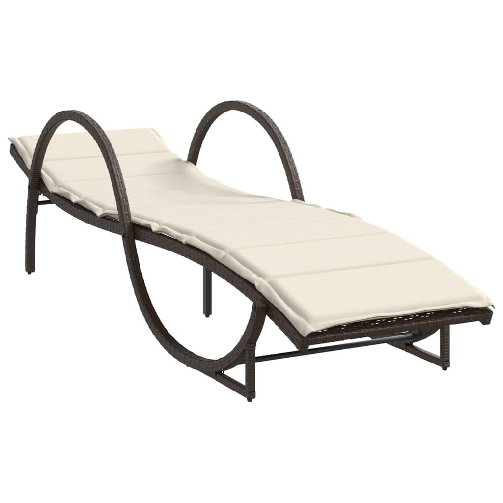 VidaXL Chaise longue rotin synthétique  