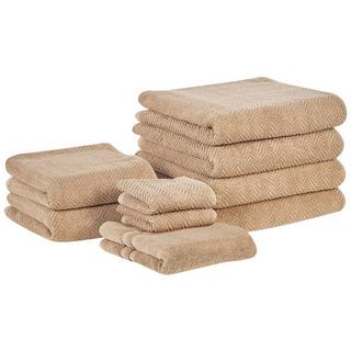 Beliani Handtücher im 9er Set aus Baumwolle MITIARO  
