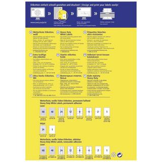 Avery-Zweckform Avery Zweckform Wetterfeste Folien-Etiketten, 45.7 x 21.2 mm, 20 Bogen/960 Etiketten  
