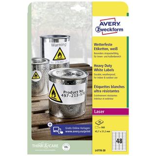 Avery-Zweckform Etiquette plastique  