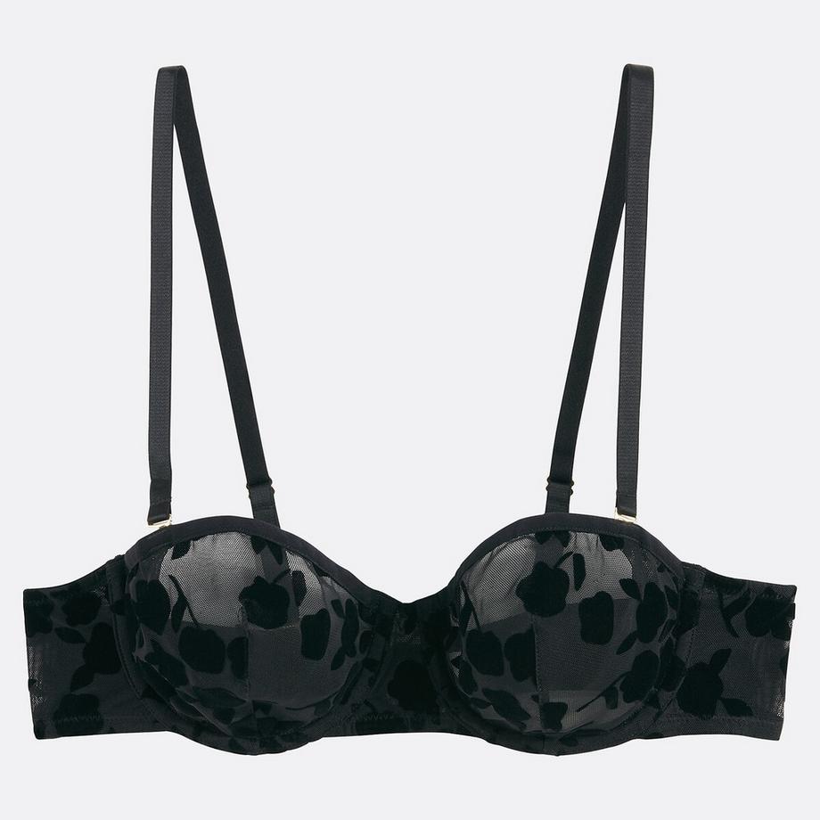 La Redoute Collections Soutien-gorge balconnet en tulle floqué  