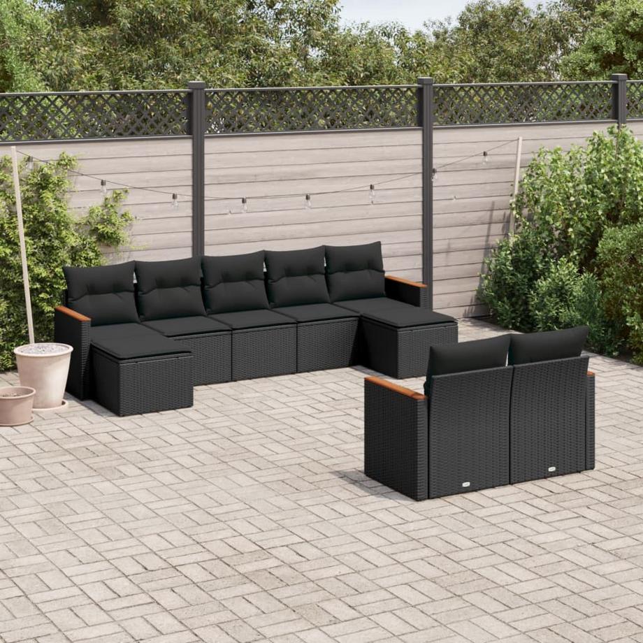 VidaXL set divano da giardino Polirattan  