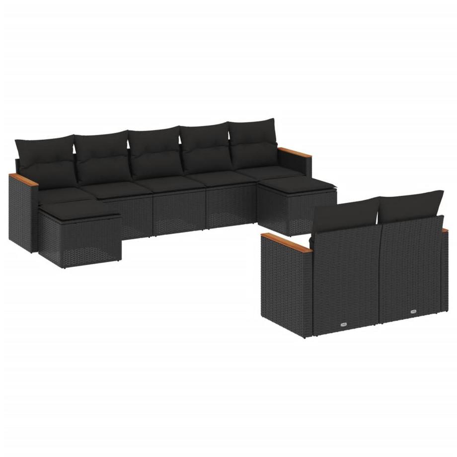 set divano da giardino Polirattan