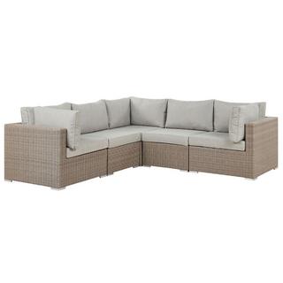 Beliani Set lounge pour jardin en Polyrotin Boho CONTARE  