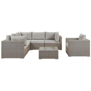 Set lounge pour jardin en Polyrotin Boho CONTARE