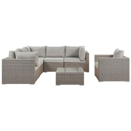 Beliani Set lounge pour jardin en Polyrotin Boho CONTARE  