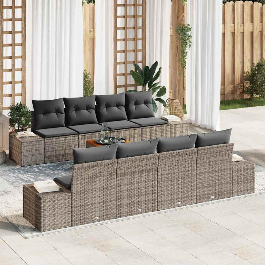 VidaXL Ensemble de canapé de jardin poly rattan  
