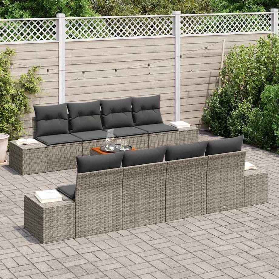VidaXL Ensemble de canapé de jardin poly rattan  