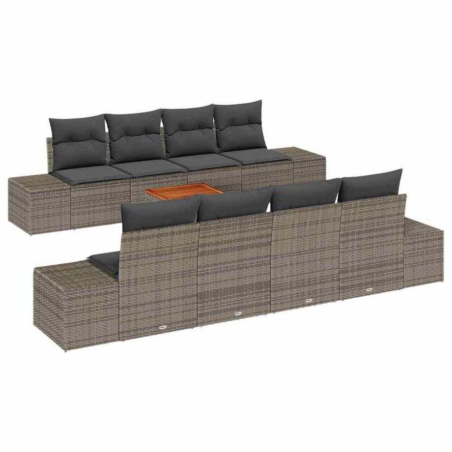 Ensemble de canapé de jardin poly rattan