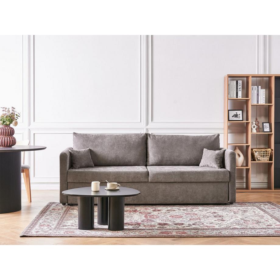 Beliani Canapé-lit en Tissu Traditionnel BLEIK  