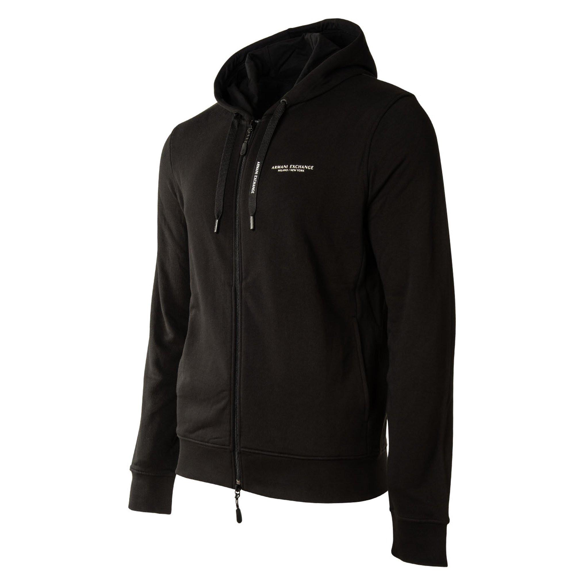 Armani Exchange Cardigan con Cappuccio a Maniche Lunghe  