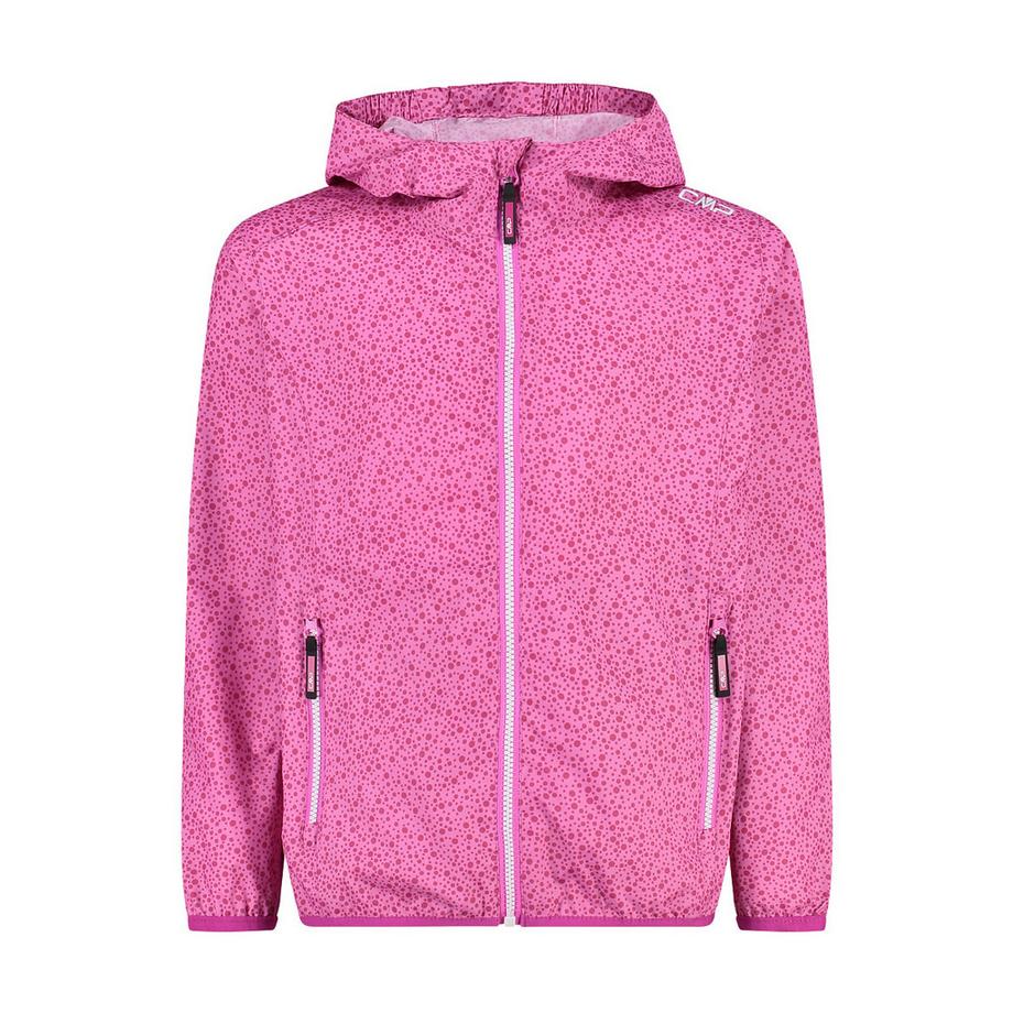 CMP Mädchen Regenjacke mit Kapuze und Allover-Print  