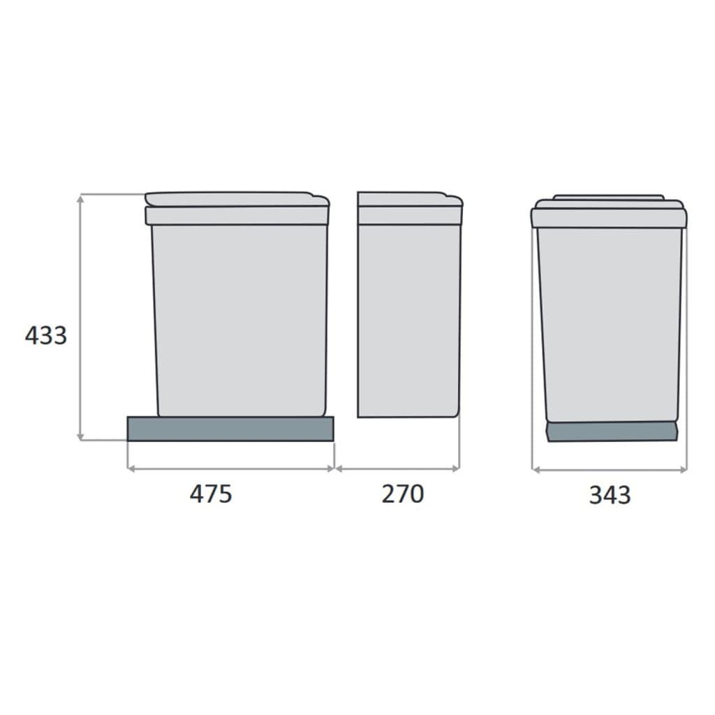 TEAKHAUS Mülleimer plastik  