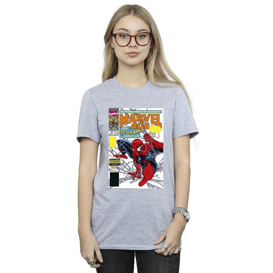 MARVEL  Age Maglietta Ampia Ragno Copertina Fumetti 