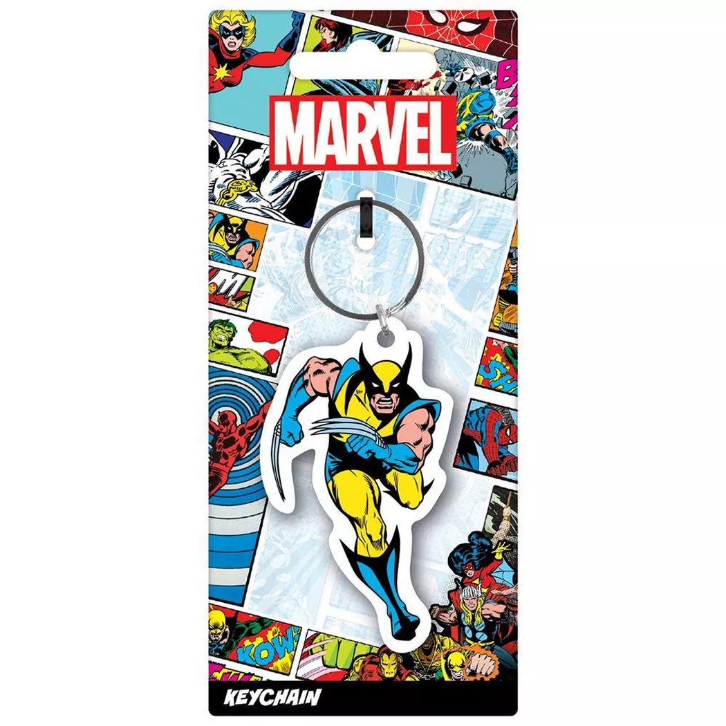 Wolverine - Gummi Schlüsselanhänger Figur, für Damen, Gelb Bunt, Größe