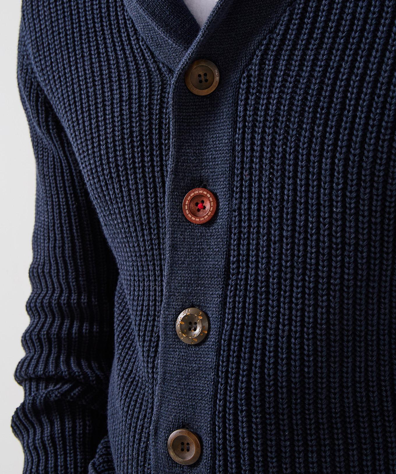 Joe Browns Cardigan Collo Sciarpa Bordo Azteco Effetto Usato  