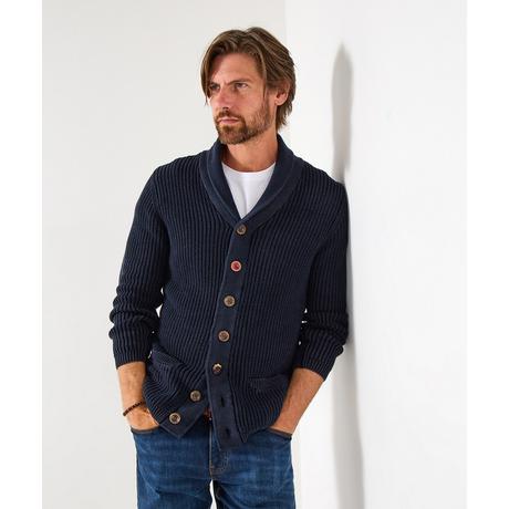 Joe Browns Cardigan Collo Sciarpa Bordo Azteco Effetto Usato  