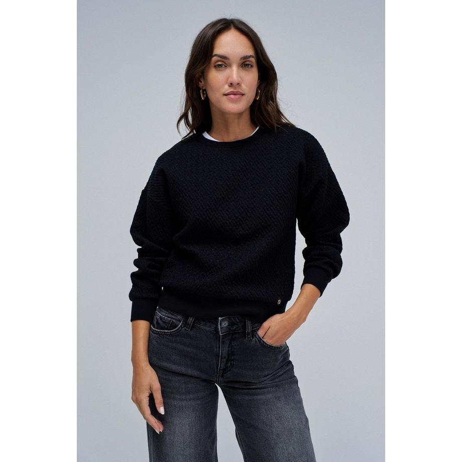 Sweatshirt Lurex Jacquard Sweatshirt