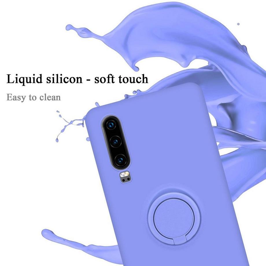Cadorabo  Housse compatible avec Huawei P30 - Coque de protection en silicone TPU flexible avec anneau 