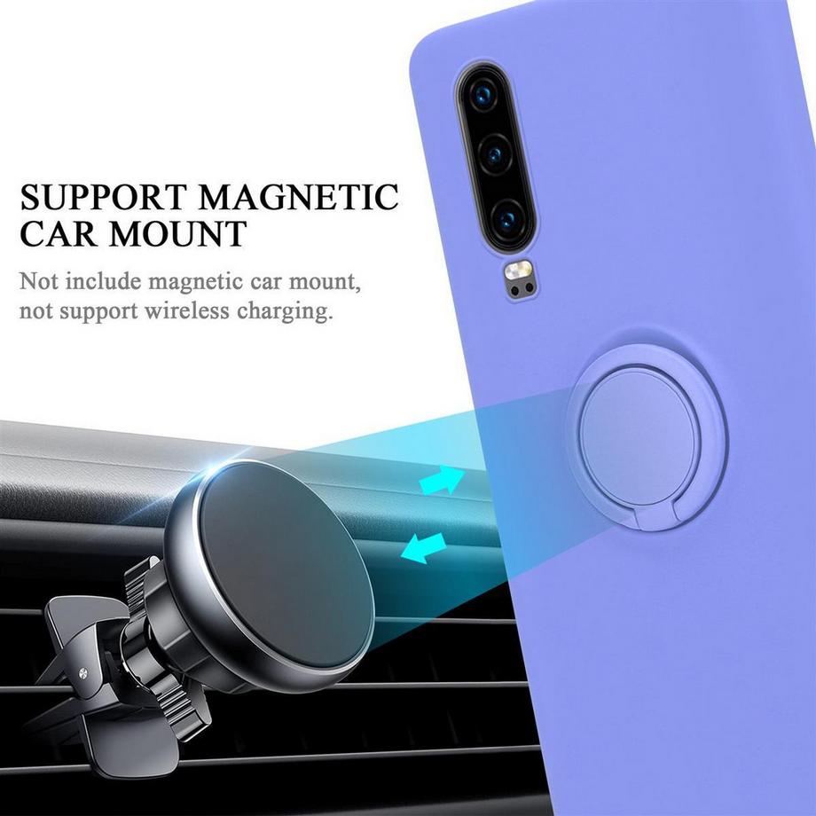 Cadorabo  Housse compatible avec Huawei P30 - Coque de protection en silicone TPU flexible avec anneau 