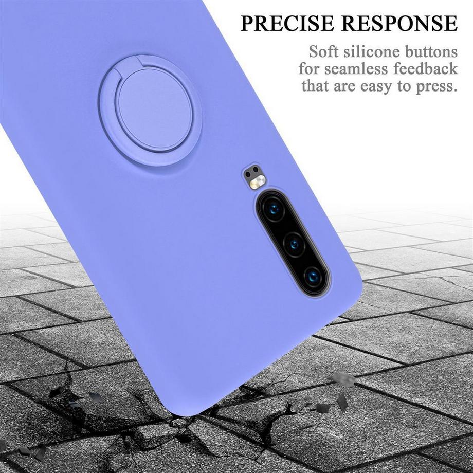 Cadorabo  Housse compatible avec Huawei P30 - Coque de protection en silicone TPU flexible avec anneau 