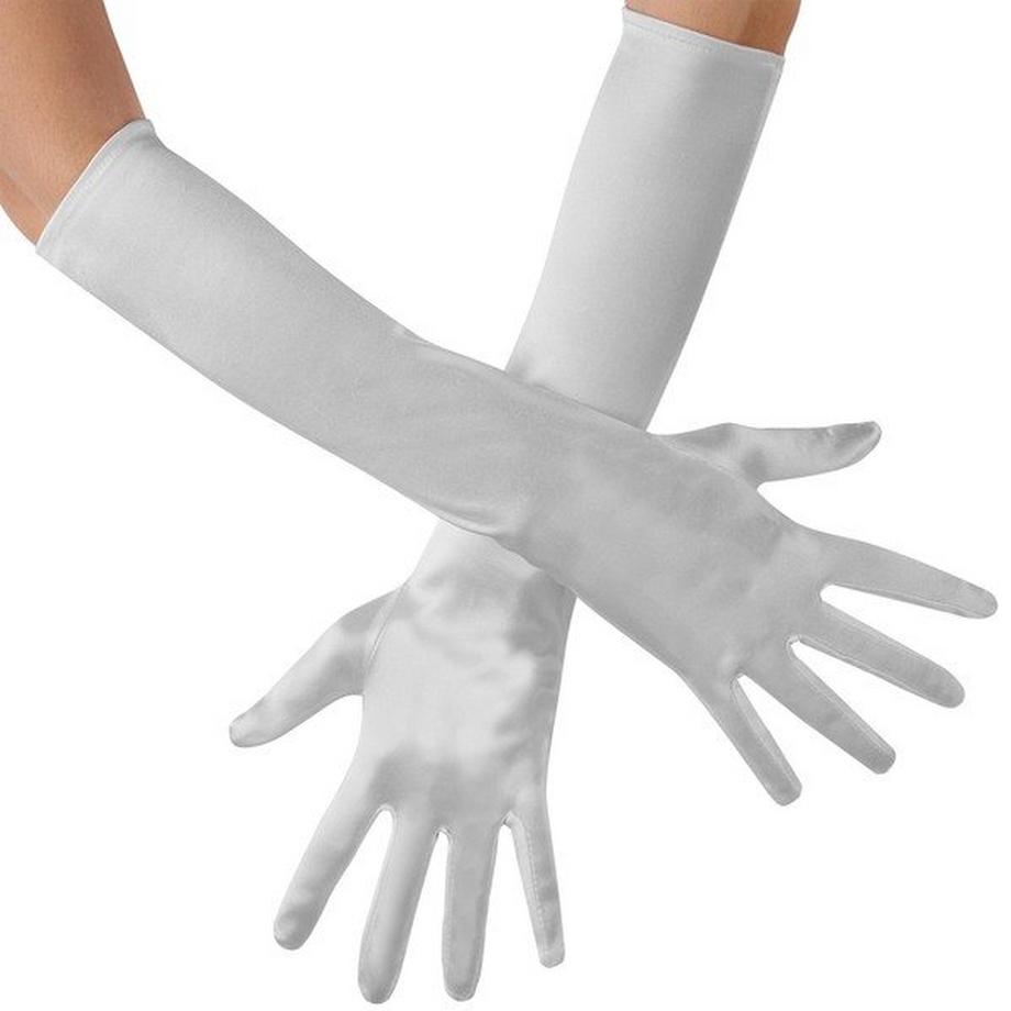 Tectake  Lange Satin-Handschuhe 