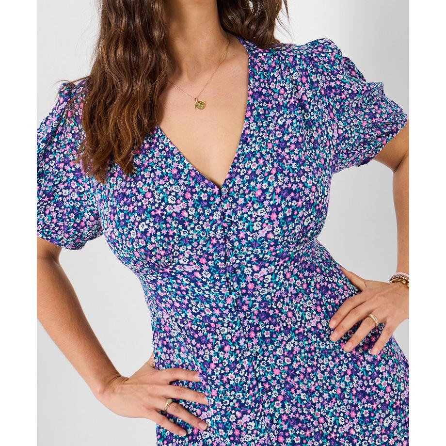 Joe Browns Crinkle Midikleid Kleinteiliges Muster  