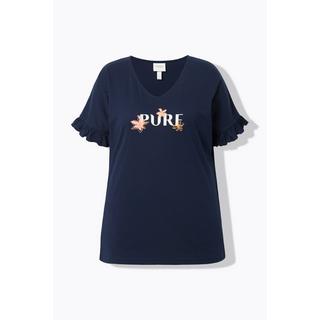 Ulla Popken Pure Scollo a V Manica ad Aletta Maglia Pigiama  