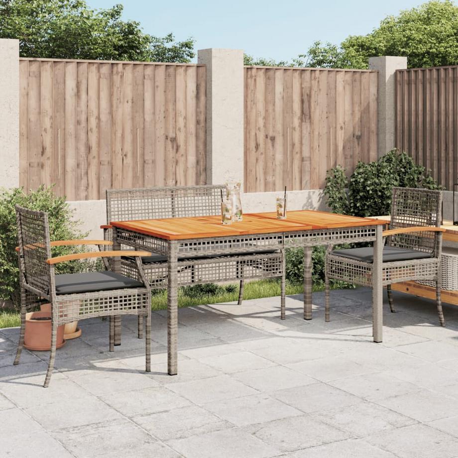 VidaXL Ensemble de salle à manger de jardin rotin synthétique  