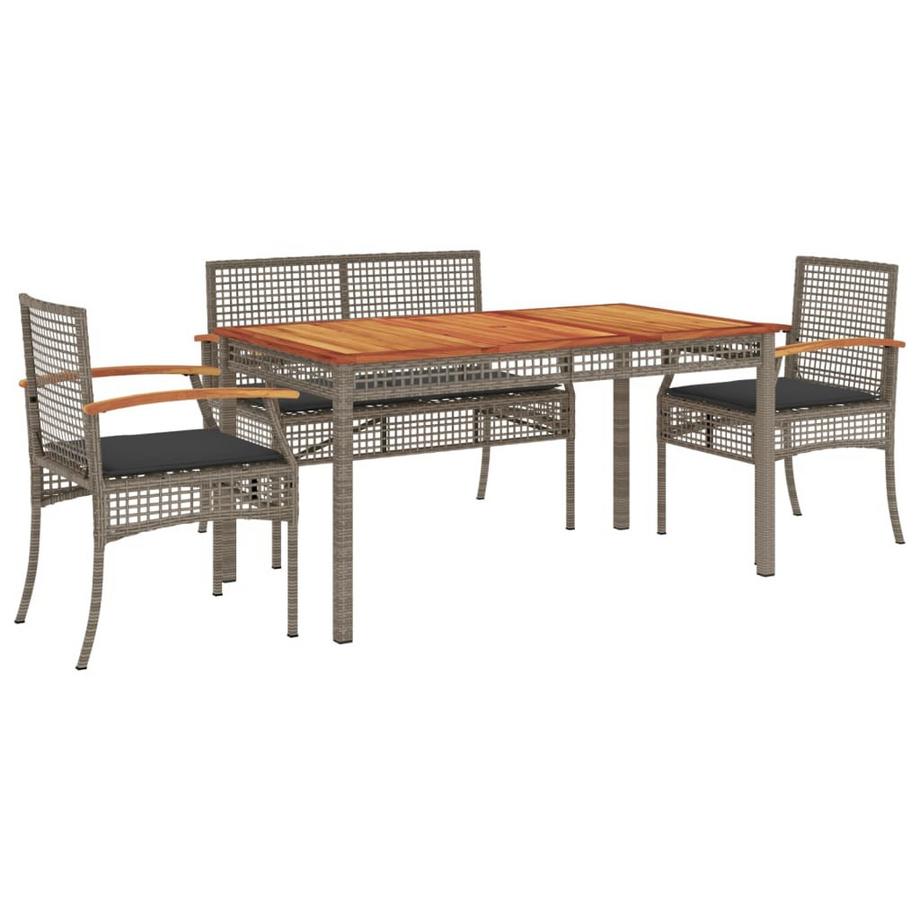 set da pranzo da giardino Polirattan