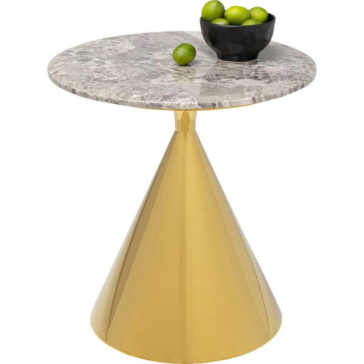 KARE Design Table d&#039;appoint Rita or ronde 50  
