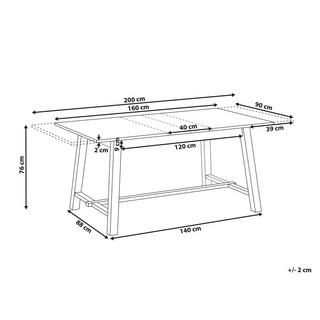 Beliani Ausziehbarer Esstisch aus MDF-Platte Klassisch BARNES  