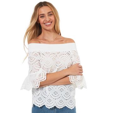 Blouse Broderie Epaules Dénudées