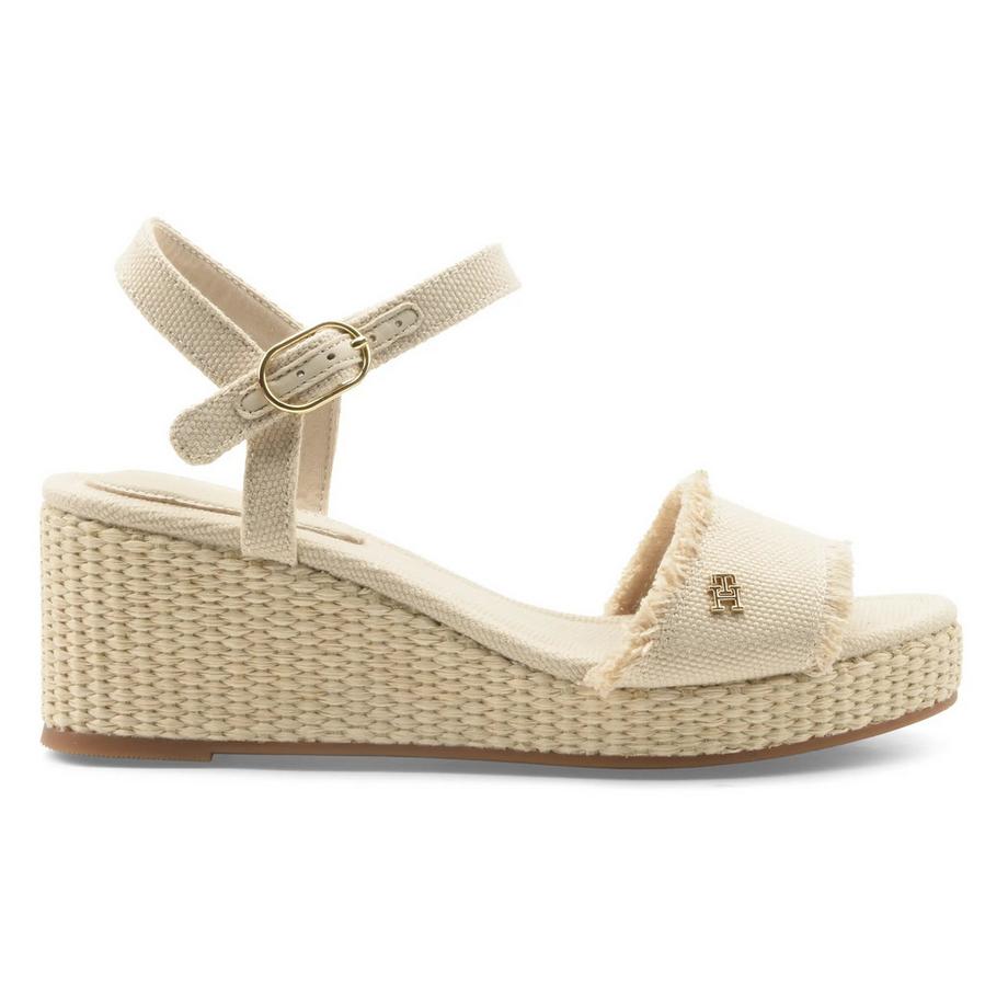 TOMMY HILFIGER Espadrille compensée tressée avec franges  