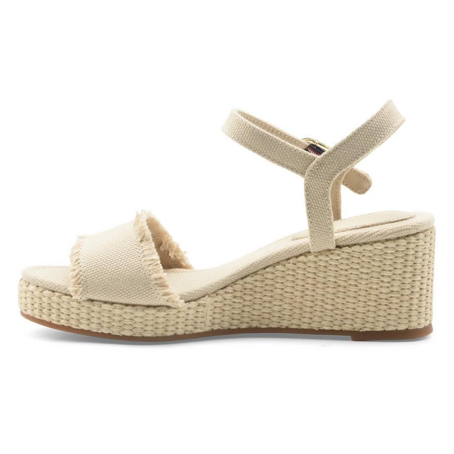 TOMMY HILFIGER Espadrille compensée tressée avec franges  
