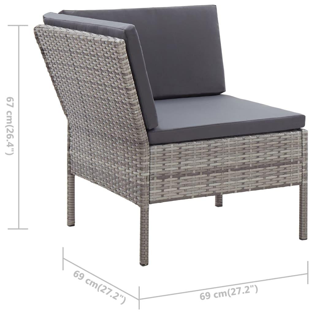 VidaXL set giardino Polirattan  