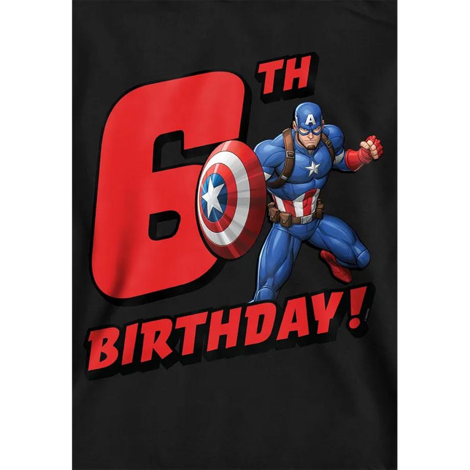 CAPTAIN AMERICA  Felpa Con Cappuccio 6° Compleanno Da Indossare 