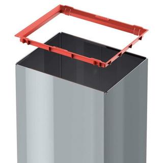 Hailo Contenitore per rifiuti con coperchio basculante BIG-BOX SWING, capacità 35 l, contenitore argento.  
