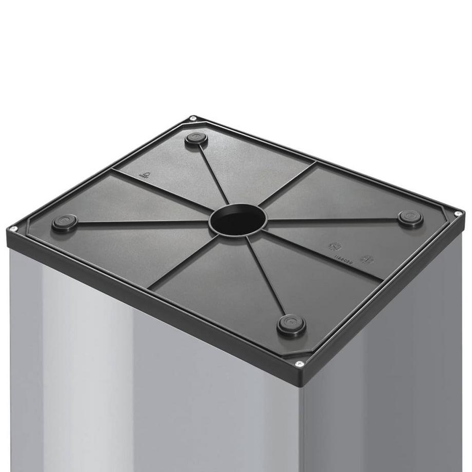 Hailo Schwingdeckel-Abfallbox BIG-BOX SWING, Volumen 35 l, Behälter silber.  