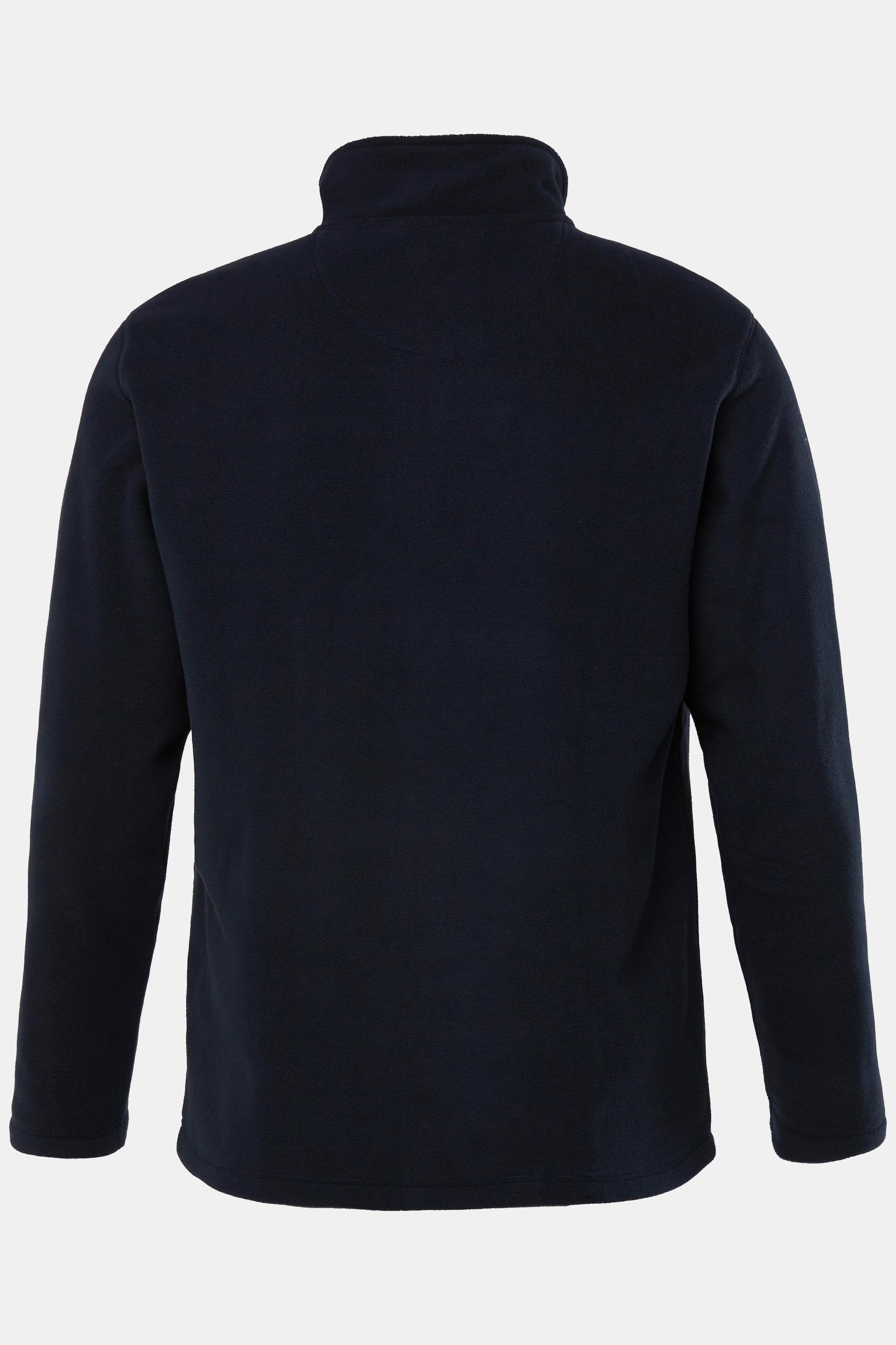 JP1880  Pullover polo di pile leggero con colletto alto e zip 