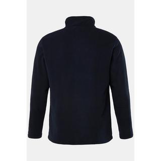 JP1880  Pullover polo di pile leggero con colletto alto e zip 